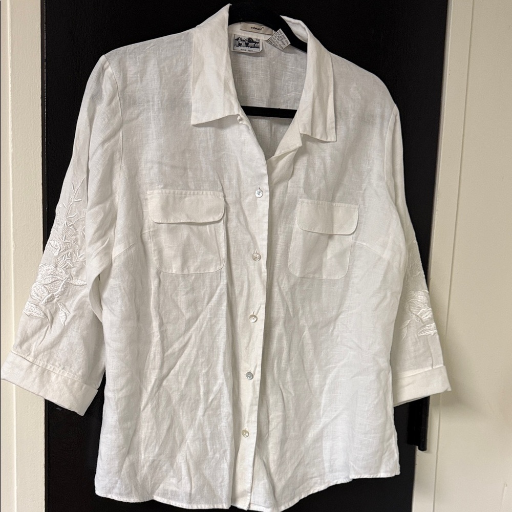 EDWARD IRISH LINEN TOP